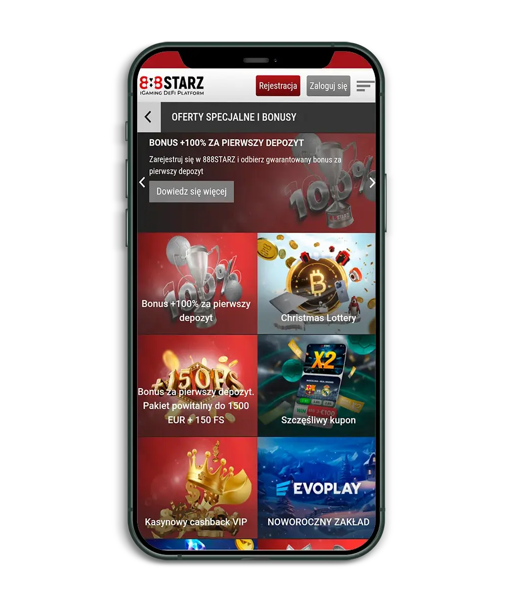 Interfejs bukmachera 888starz PL na urządzeniu mobilnym
