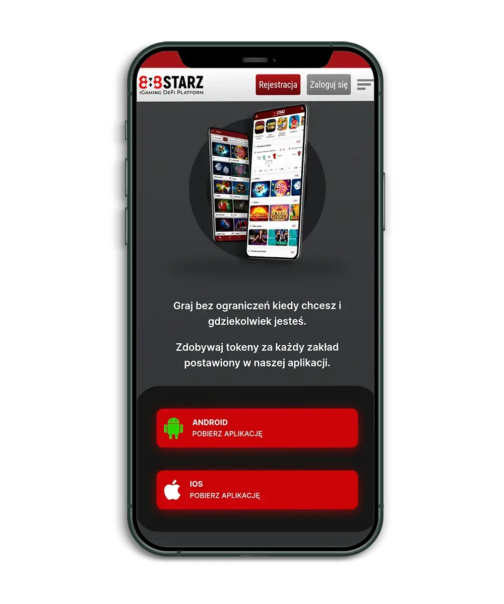 Interfejs bukmachera 888starz PL na urządzeniu mobilnym